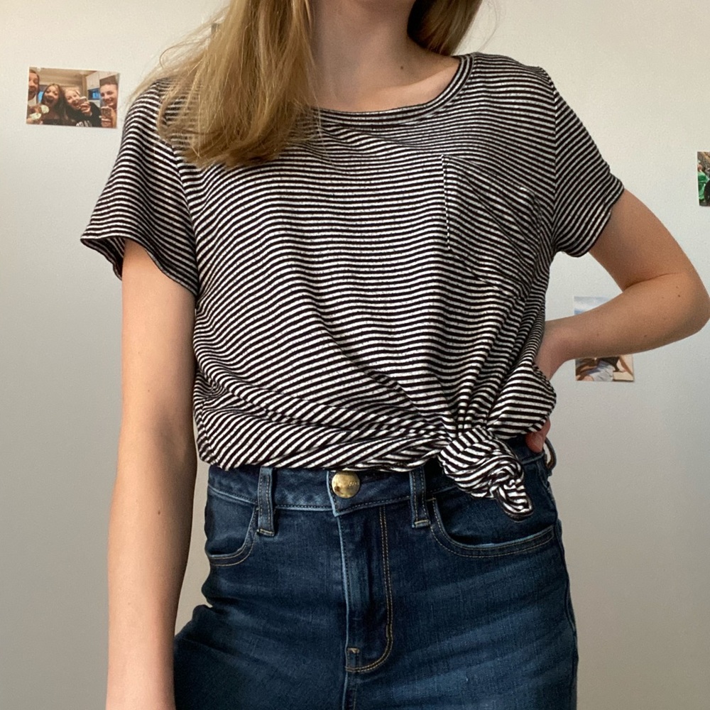 striped short sleeve tee